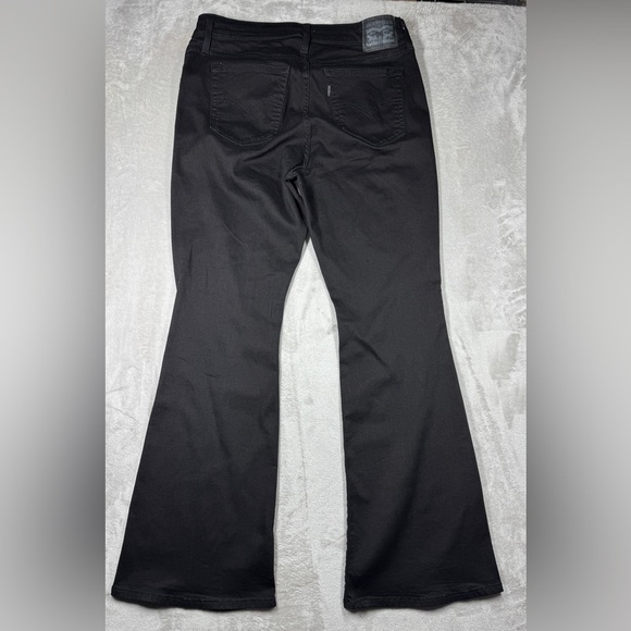 Levi’s Women’s 726 High Rise Black Cotton Blend Retro Flare Jeans Size 33 - Picture 10 of 16